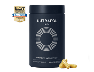 Nutrafol Men's Hair Growth Supplements, Clinically Tested for Visibly Thicker Hair and Scalp Coverage, Dermatologist Recommended - 1 Month Supply